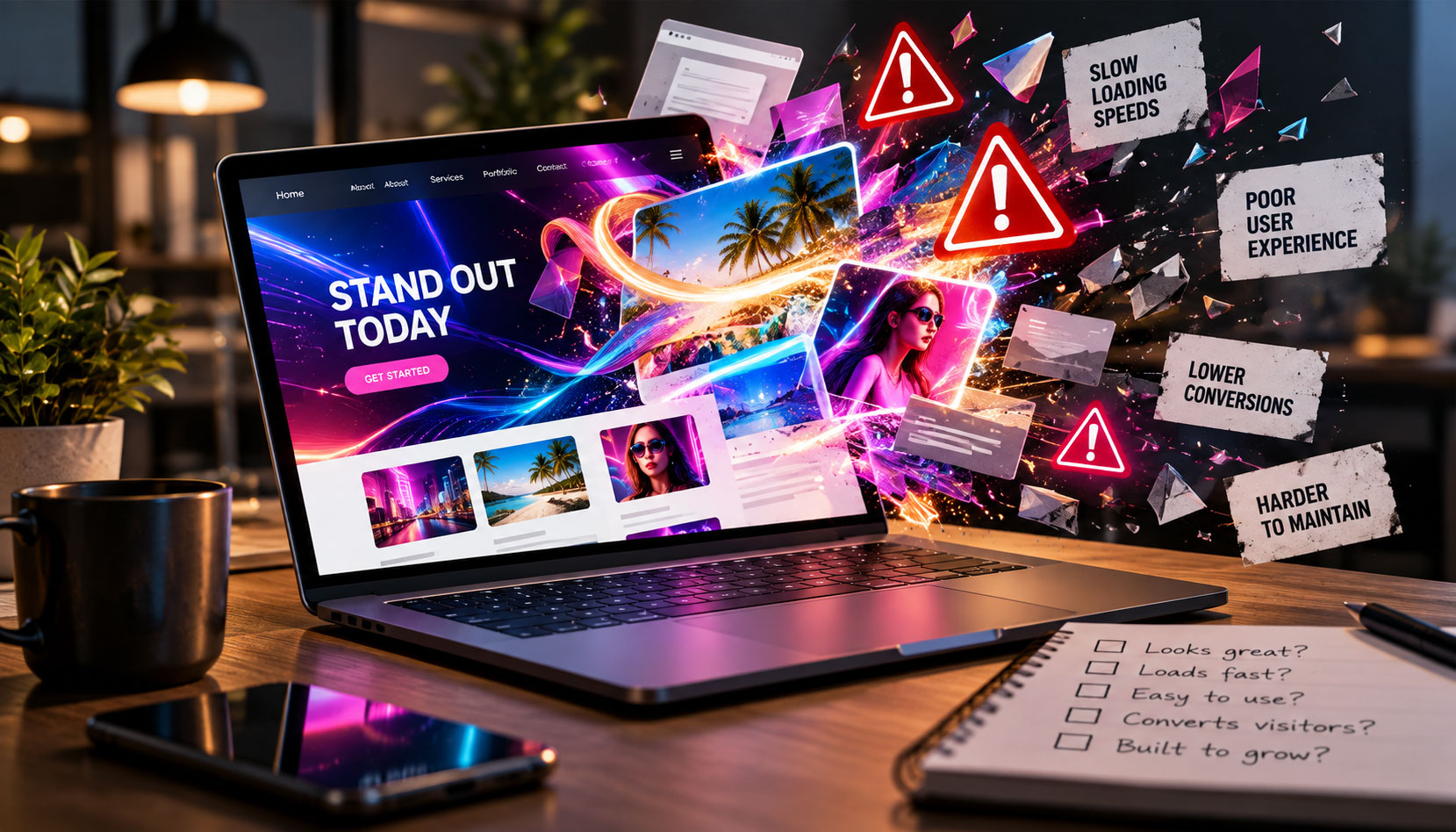 A web designer planning an effective, user-friendly website
